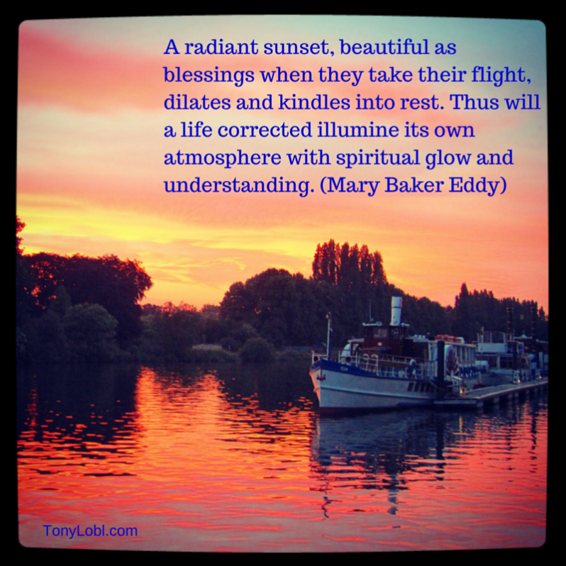 "A radiant sunset, beautiful as blessings" by Tony Lobl